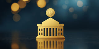 Zpravodajský styl obrázku zaměřený na zájem institucí o krypto ETF